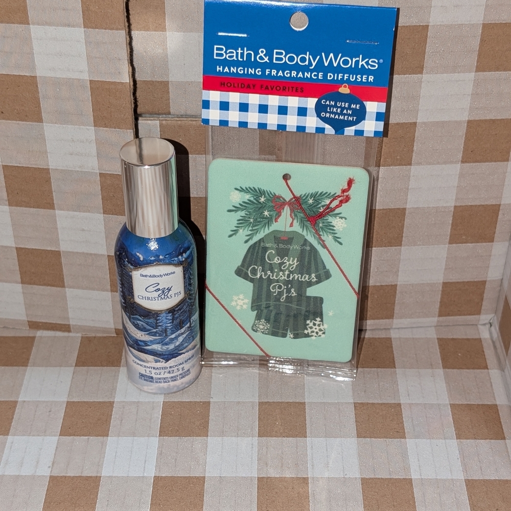 Bath & Body Works Cozy Christmas PJs Car Fragrance Set - New